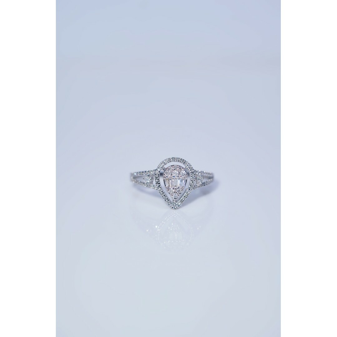 クロスゆらゆ天然ダイヤモンドリング0.4ct　k18