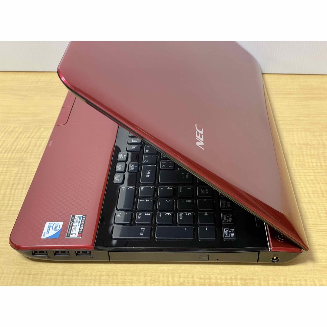 NEC(エヌイーシー)の【美品】NEC LaVie S LS150/LS1KSR クロスレッド スマホ/家電/カメラのPC/タブレット(ノートPC)の商品写真