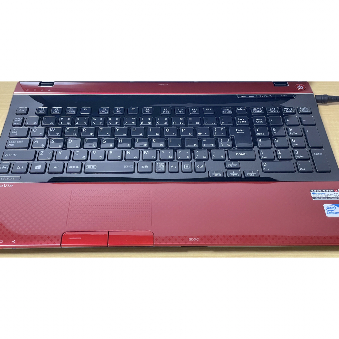 NEC(エヌイーシー)の【美品】NEC LaVie S LS150/LS1KSR クロスレッド スマホ/家電/カメラのPC/タブレット(ノートPC)の商品写真