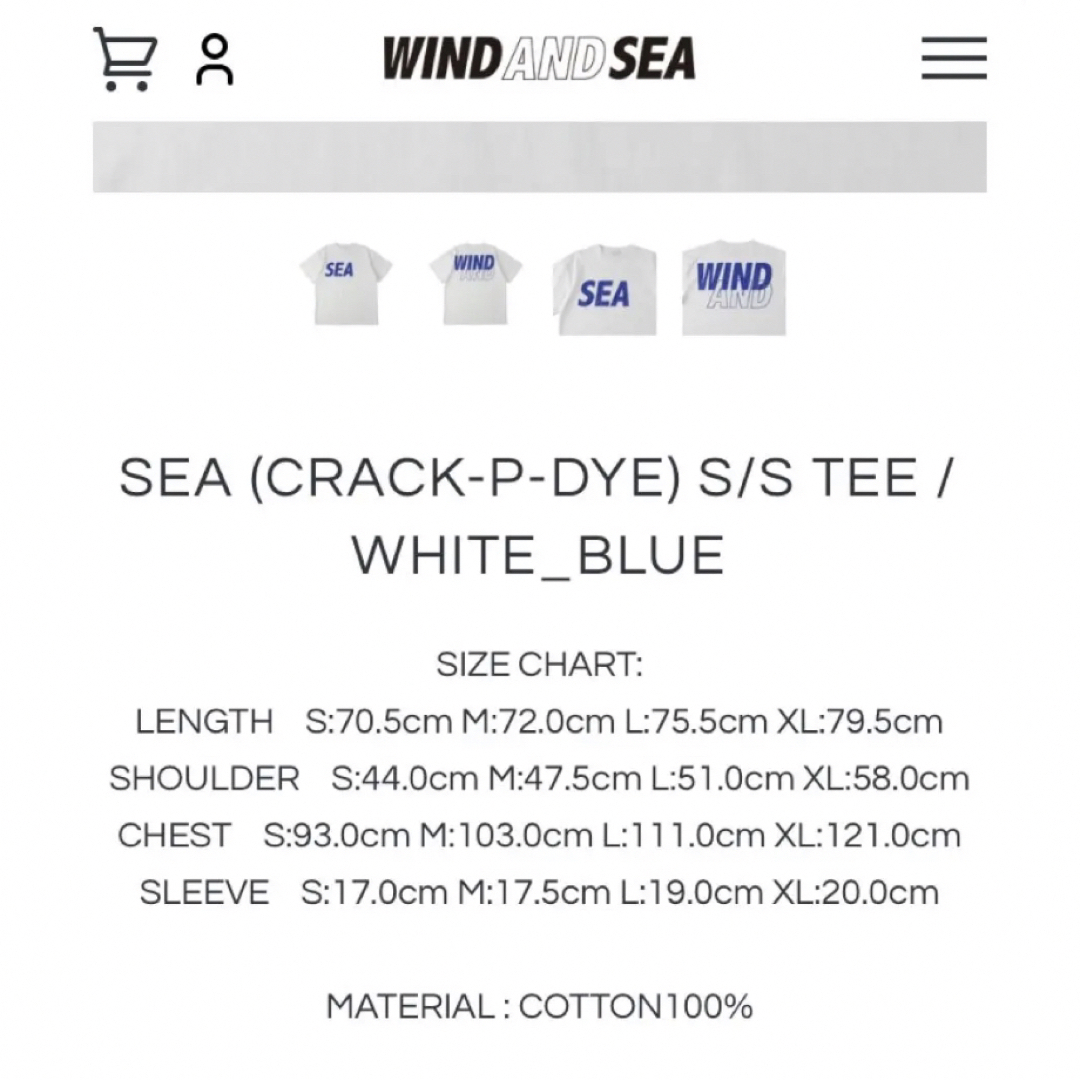 SEA (CRACK-P-DYE) S/S TEE / WHITE_BLUE | www.tbsmarine.it