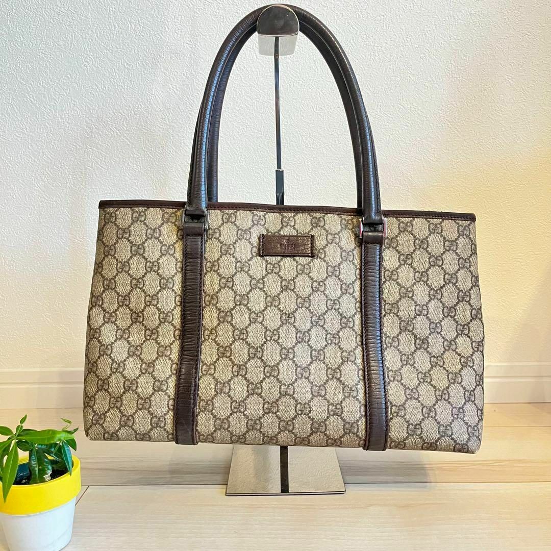 美品 GUCCI GGスプリーム トートバッグ 茶 ショルダーバッグ 2way | フリマアプリ ラクマ