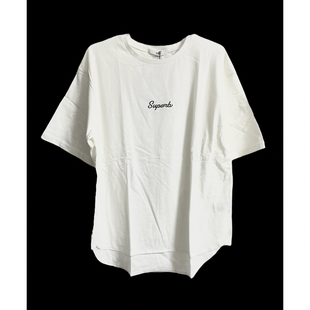 GRL(グレイル)の新品未使用 GRL 半袖 刺繍ロゴTシャツ[ze348] レディースのトップス(Tシャツ(半袖/袖なし))の商品写真
