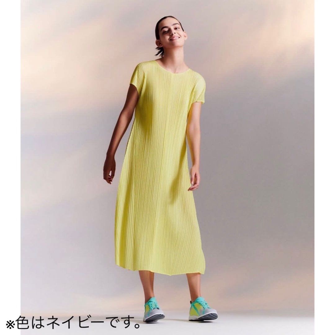 【PLEATS PLEASE】半袖フレアワンピースisseymiyake