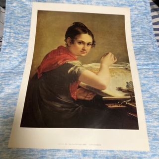 印刷物　ポスター　トロピーニン　V.A. 金ししゅうする女　1926年(印刷物)