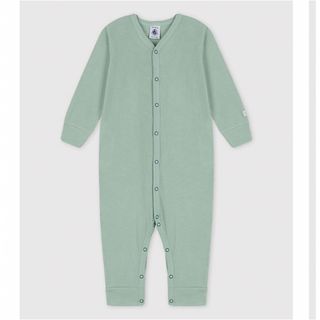 プチバトー(PETIT BATEAU)のプチバトー　くすみカラー　ロンパース　カバーオール　(ロンパース)