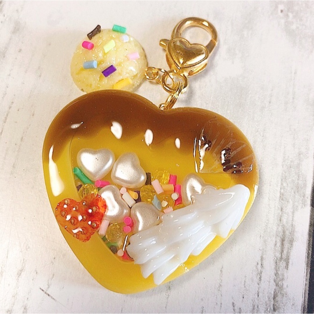 new!プリンパフェ◇ハートシェイカー シャカシャカキーホルダー 押し