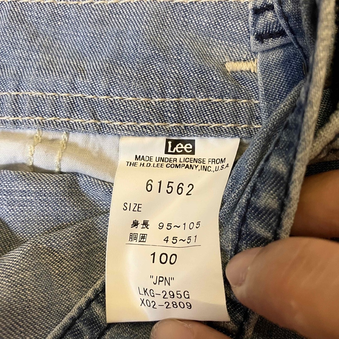 Lee(リー)の専用！【Lee】リー デニム ジャンパースカート ビンテージ サイズ100 キッズ/ベビー/マタニティのキッズ服女の子用(90cm~)(スカート)の商品写真