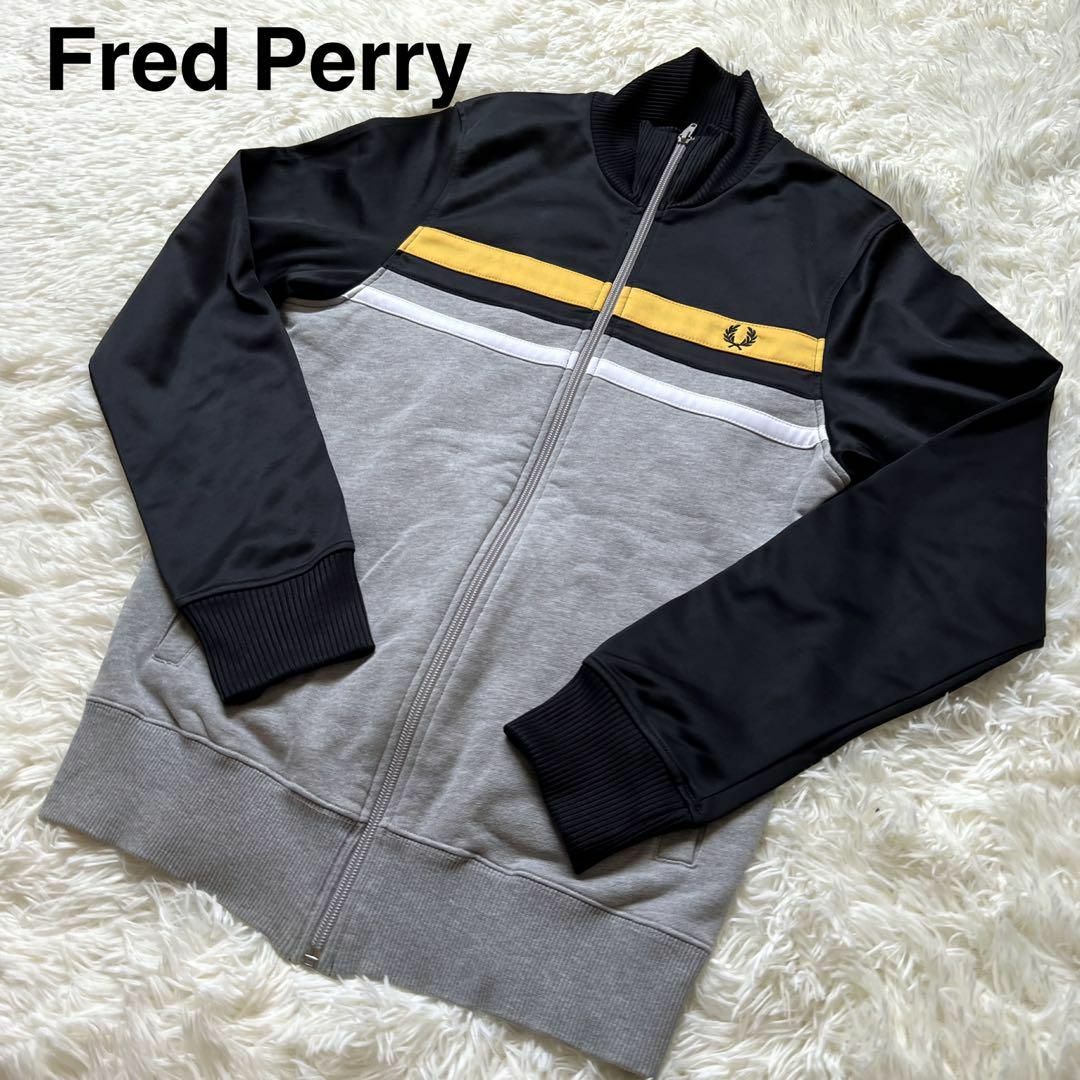 FRED PERRY トラックジャケット ポルトガル製 ブラックSサイズ-