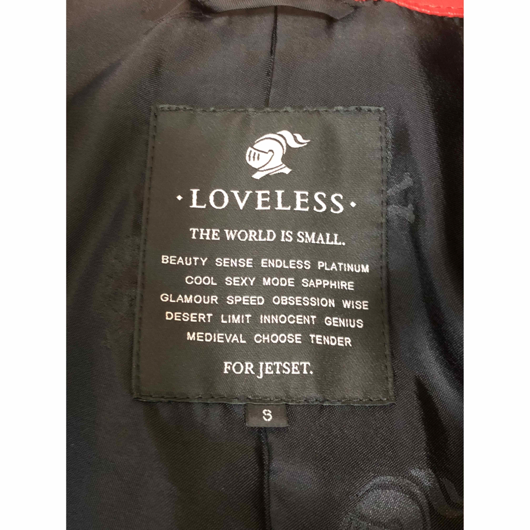 LOVELESS(ラブレス)のラブレス　Sサイズ　 本革　レザージャケット　レッド　美品　定価10万程度 メンズのジャケット/アウター(レザージャケット)の商品写真