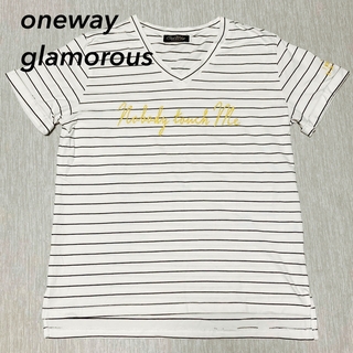 ワンウェイ(one*way)の【処分価格】oneway glamorous ボーダー Vネック Tシャツ(Tシャツ(半袖/袖なし))