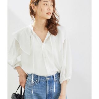 ロペピクニック(Rope' Picnic)のROPE' PICNIC ロペピクニック 【撥水加工】シアーケープフリルブラウス(シャツ/ブラウス(長袖/七分))