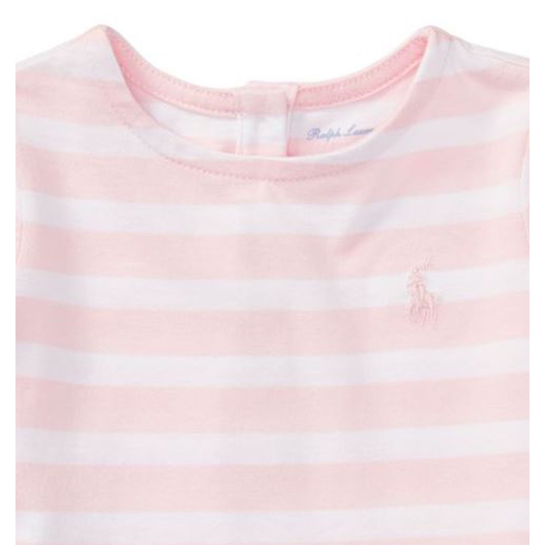 Ralph Lauren(ラルフローレン)のストライプド ジャージーTシャツドレス　チュール　ボーダー24m/90cm キッズ/ベビー/マタニティのキッズ服女の子用(90cm~)(ワンピース)の商品写真