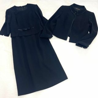 【美品】高級 東京イギン 喪服 ブラックフォーマル 11号 L リボン 礼服