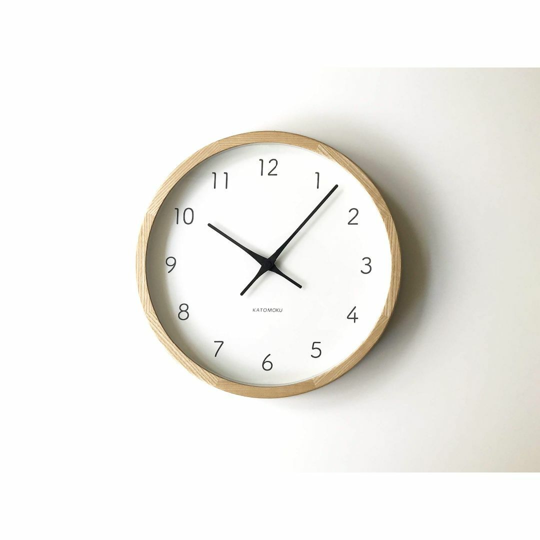 KATOMOKU Muku Clock 電波時計 ウォールナット 連続秒針ムーブメント km-93RC φ306mm (ウォールナット) - 1
