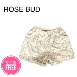 ローズバッド(ROSE BUD)のローズバット　ROSE BUD ショートパンツ　ヒョウ柄　ベージュ　ゴールド(ショートパンツ)