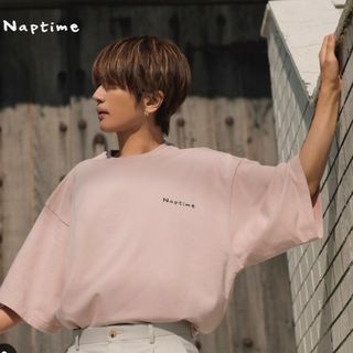 naptime フォトプリントビッグTシャツ　ピンク(Tシャツ/カットソー(半袖/袖なし))