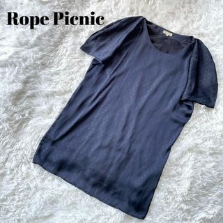 ロペピクニック(Rope' Picnic)のRope picnic ロペピクニック　ストレートワンピース　ネイビー　ドット(Tシャツ(半袖/袖なし))