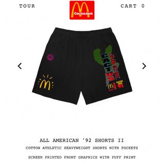 シュプリーム(Supreme)のTravis Scott x McDonald's Shorts black M(ショートパンツ)