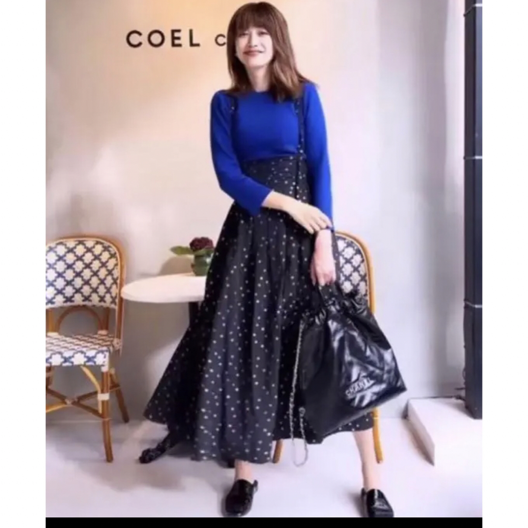 COEL ランダムドットサス付きスカート ブラック 36の通販 by ゆき's ...