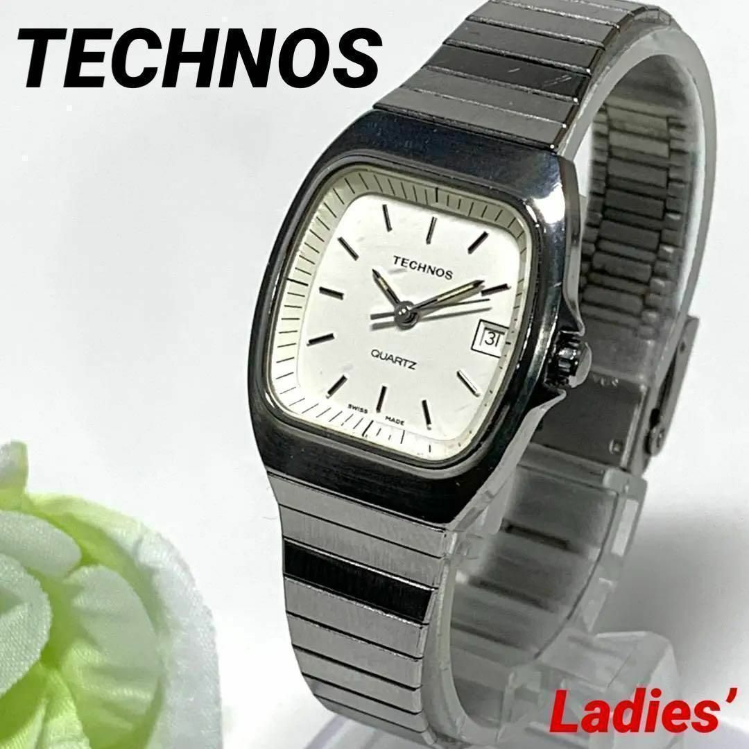 133 TECHNOS テクノス レディース 腕時計 クオーツ 電池交換済 日付