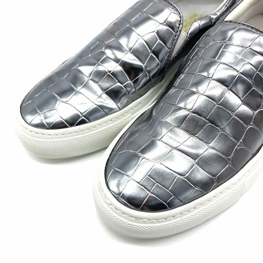 SANDERS(サンダース)の✨️美品✨️ サンダース 24cm エナメル シルバー 厚底 レディースの靴/シューズ(スニーカー)の商品写真