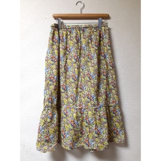 ショコラフィネローブ(chocol raffine robe)のchocol raffine♡スカートFREE 花柄イエローフェミニン🌼春夏(ロングスカート)