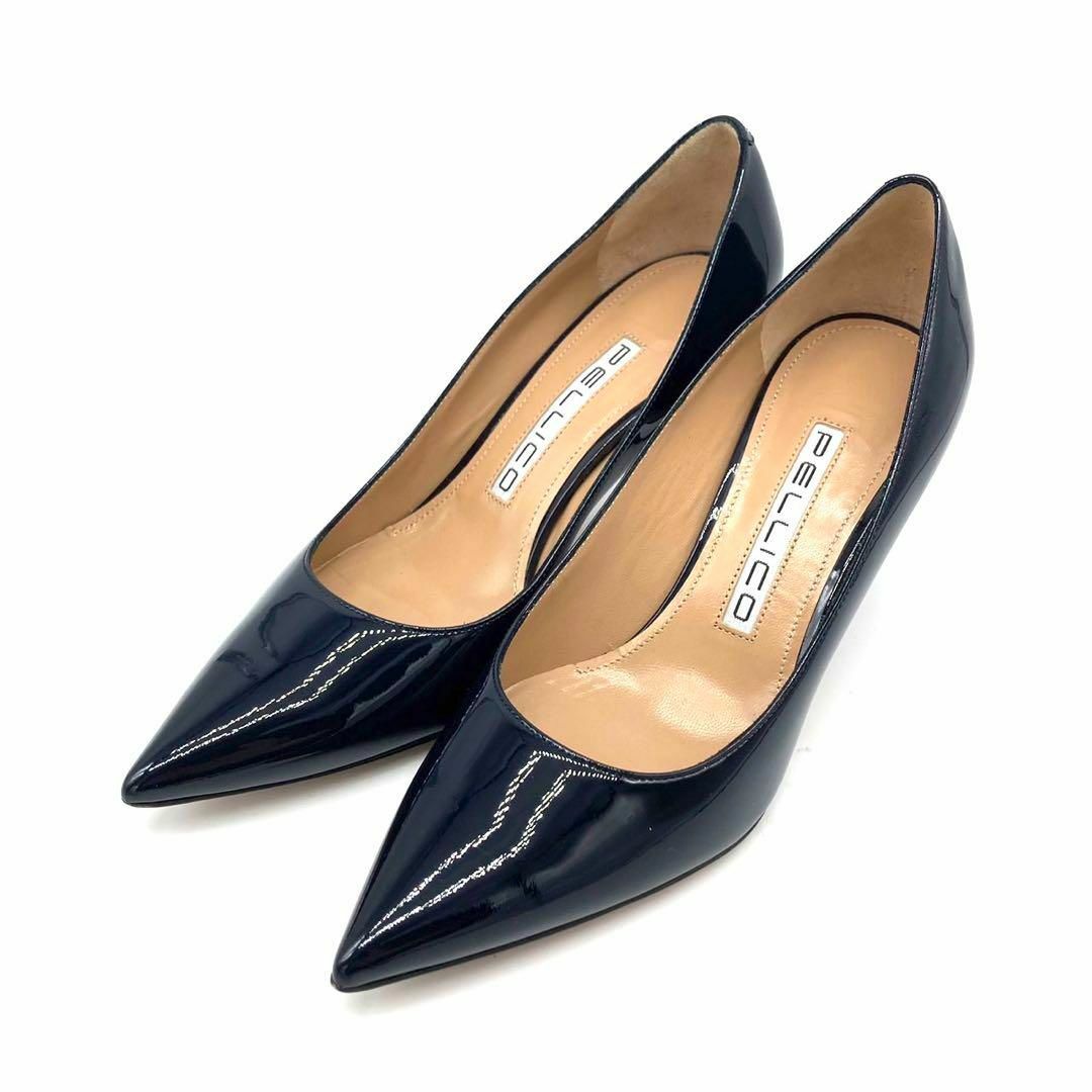 PELLICO(ペリーコ)の✨️極美品✨️ ペリーコ 23cm エナメル ダークネイビー レディースの靴/シューズ(ハイヒール/パンプス)の商品写真