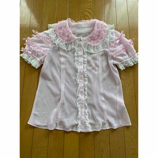 アンジェリックプリティー(Angelic Pretty)のStriped Chiffon Blouse(シャツ/ブラウス(半袖/袖なし))