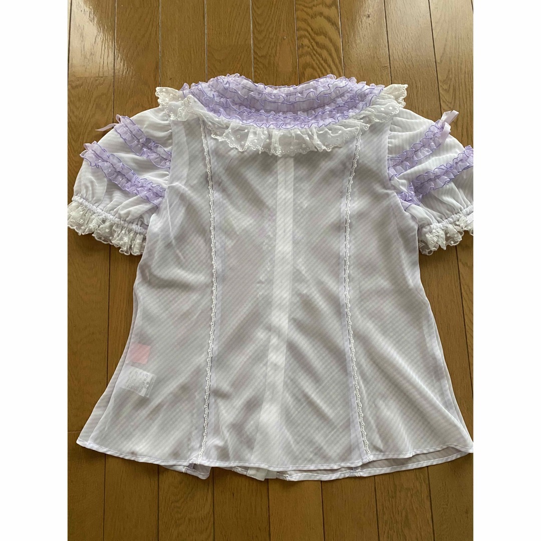 Angelic Pretty(アンジェリックプリティー)のStriped Chiffon Blouse レディースのトップス(シャツ/ブラウス(半袖/袖なし))の商品写真