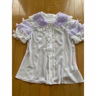 アンジェリックプリティー(Angelic Pretty)のStriped Chiffon Blouse(シャツ/ブラウス(半袖/袖なし))