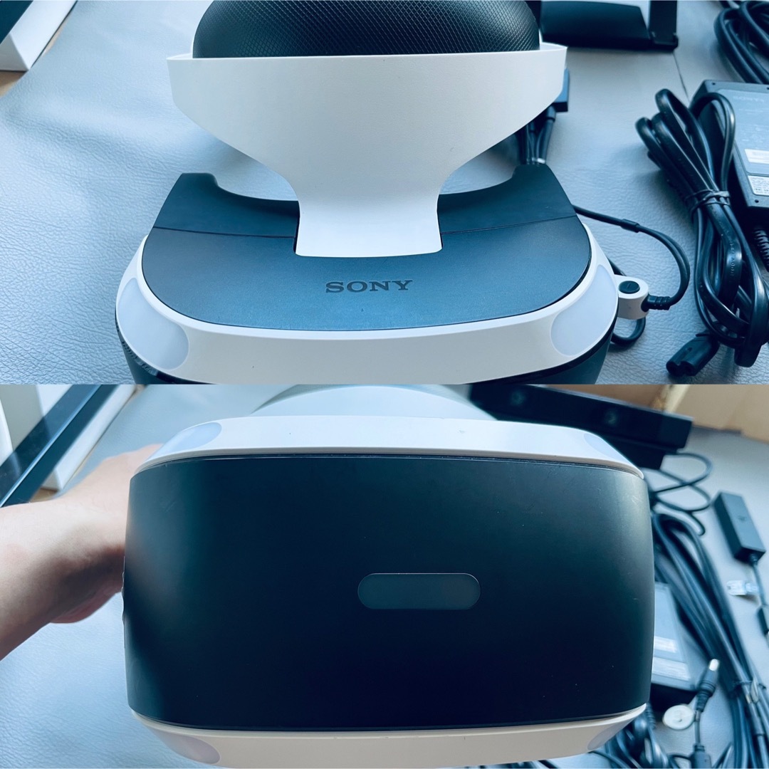 PlayStation VR(プレイステーションヴィーアール)の#32 Ps4/Ps5 使用できるPSVR ZVR1 ＋モーションコントローラ エンタメ/ホビーのゲームソフト/ゲーム機本体(家庭用ゲーム機本体)の商品写真