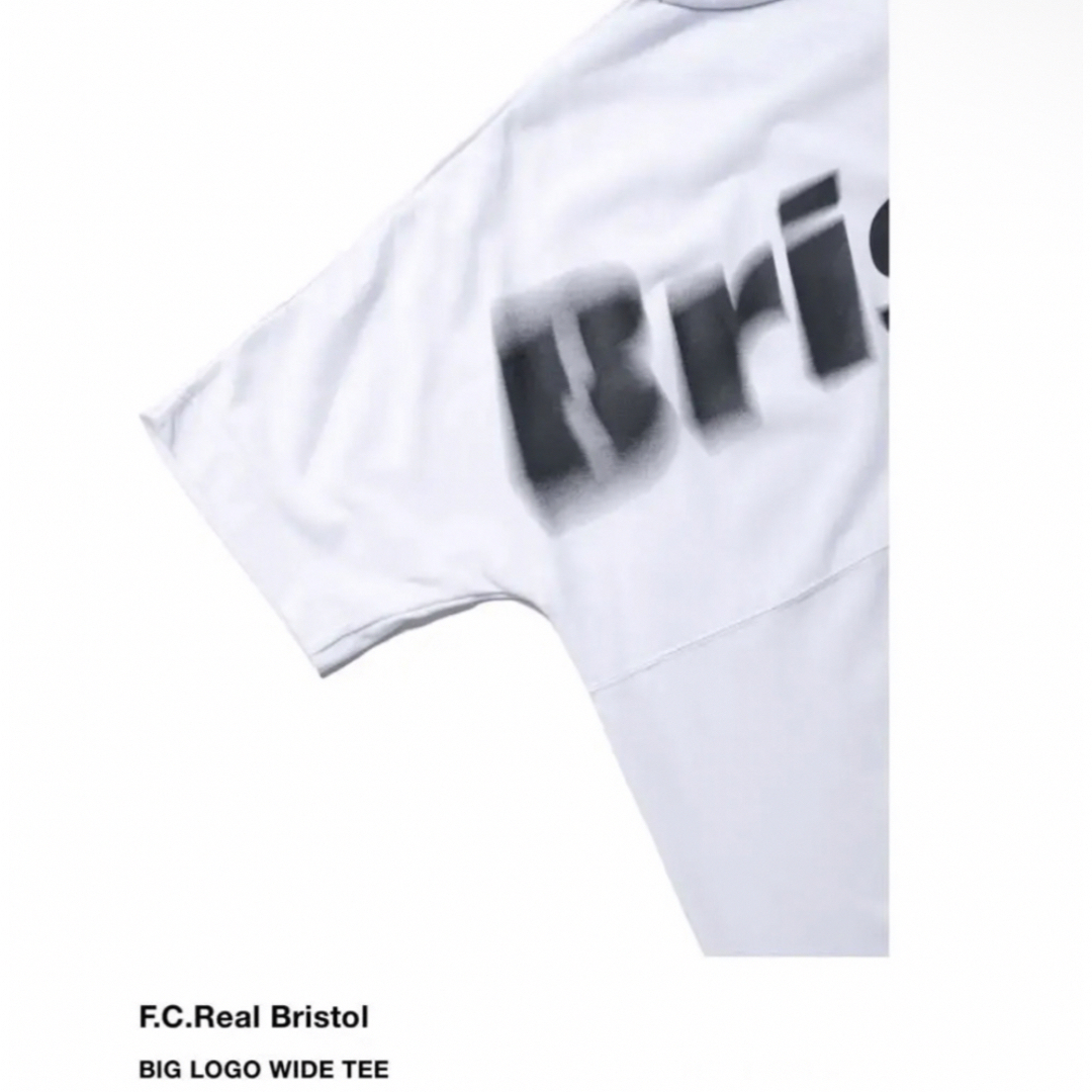 白 M  FCRB BIG LOGO WIDE TEE