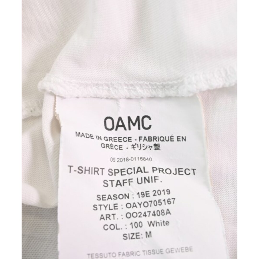 OAMC/半袖Tシャツ/プリント/白/XS