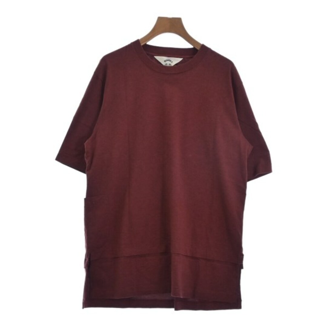 なし伸縮性SUNSEA サンシー Tシャツ・カットソー 2(M位) 赤