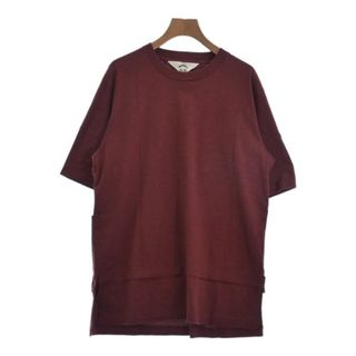 サンシー(SUNSEA)のSUNSEA サンシー Tシャツ・カットソー 2(M位) 赤 【古着】【中古】(Tシャツ/カットソー(半袖/袖なし))