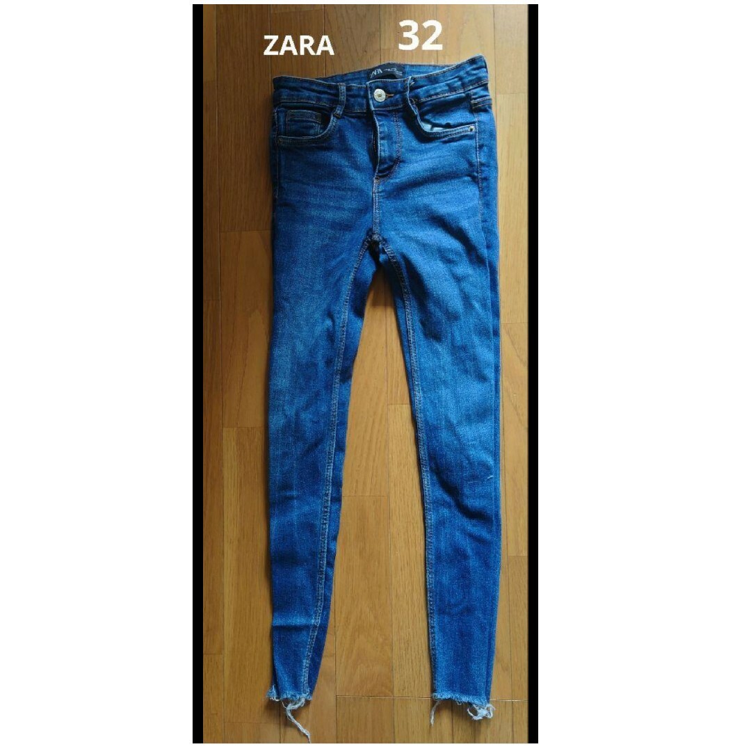 ZARA(ザラ)のZARA レディースデニム 美品 32サイズ スキニー レディースのパンツ(スキニーパンツ)の商品写真