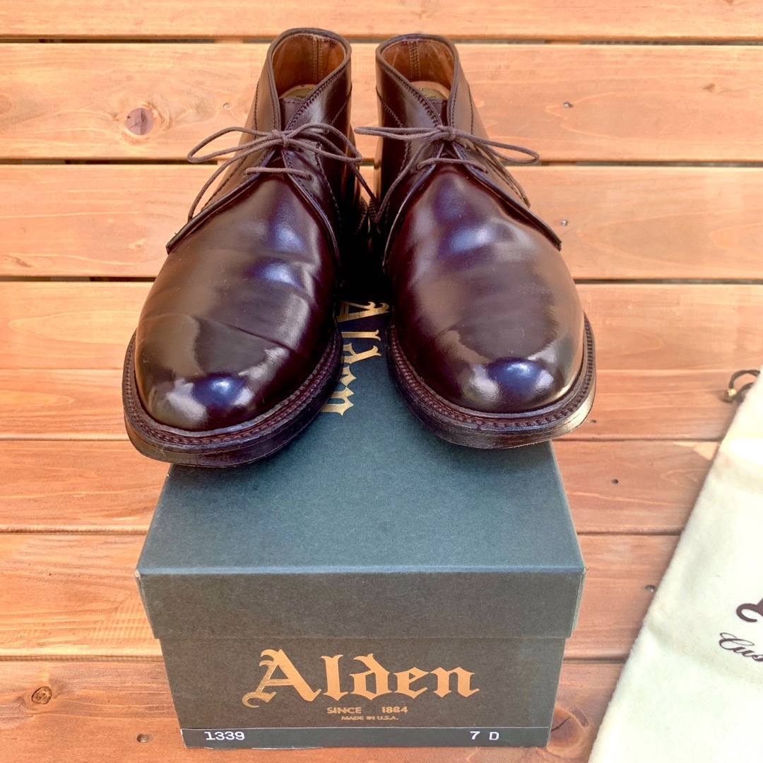 定価の88%OFF 《ALDEN》名作1339 コードバン 7Dチャッカ ドレス