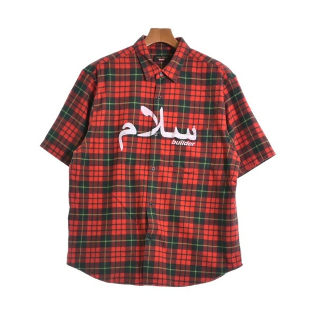 Supreme シュプリーム カジュアルシャツ L 赤x緑(チェック)