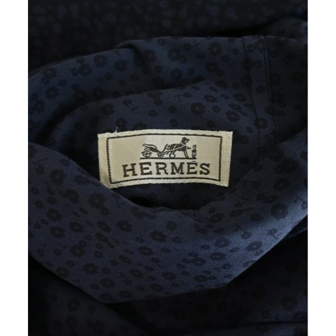 Hermes(エルメス)のHERMES エルメス カジュアルジャケット 46(M位) 黒x紺(花柄) 【古着】【中古】 メンズのジャケット/アウター(テーラードジャケット)の商品写真