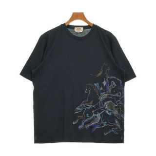 エルメス(Hermes)のHERMES エルメス Tシャツ・カットソー L 紺 【古着】【中古】(Tシャツ/カットソー(半袖/袖なし))