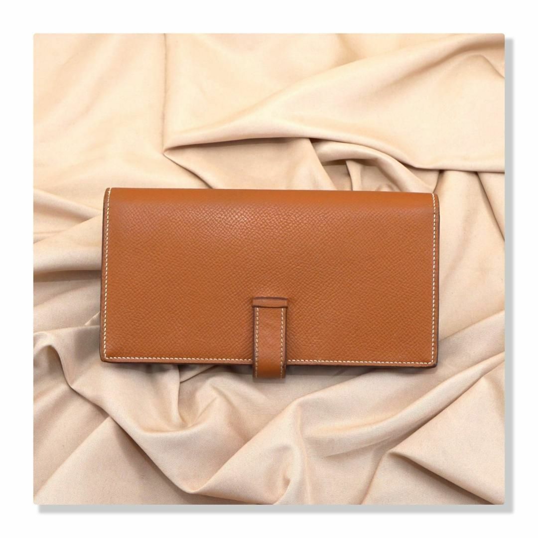 Hermes - 【美品】 Hermès エルメス ベアン スフレ 長財布 ブラウン