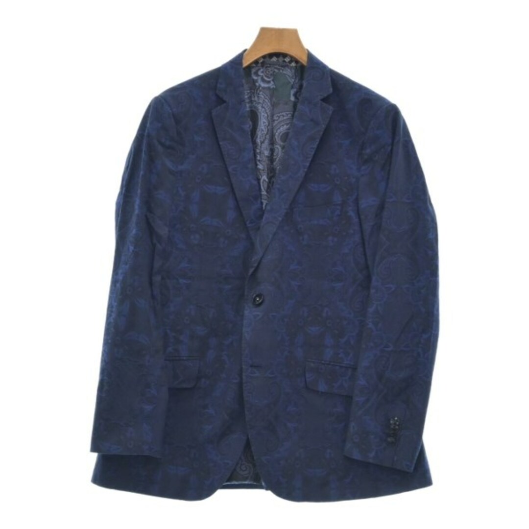 ETRO エトロ テーラードジャケット 54(XXL位) 青x紺(総柄) | www