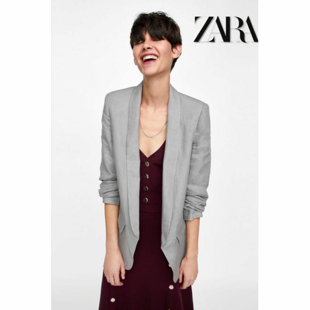 美品★ZARA リネンブレザー 0717