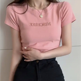韓国 Tシャツ ピンク(Tシャツ(半袖/袖なし))
