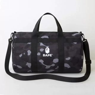 アベイシングエイプ(A BATHING APE)のBAPE◆A BATHING APE／◆ブラックダッフルバッグ◆付録品ノベルティ(ボディーバッグ)