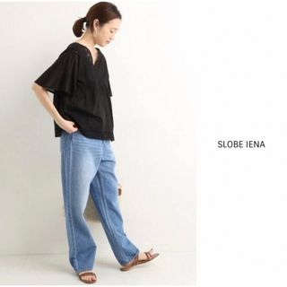 スローブイエナ(SLOBE IENA)のイエナ SLOBE IENAインド製綿100%マニーレース ピンタックブラウス(Tシャツ(半袖/袖なし))