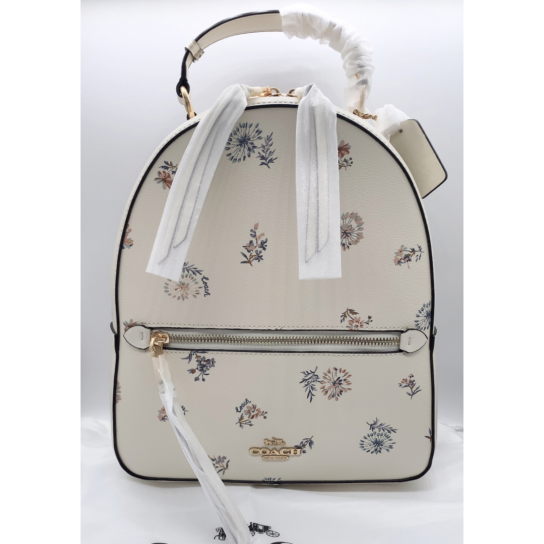 COACH リュック バックパック ホワイト花柄 C1804 アウトレット品 親ロ ...