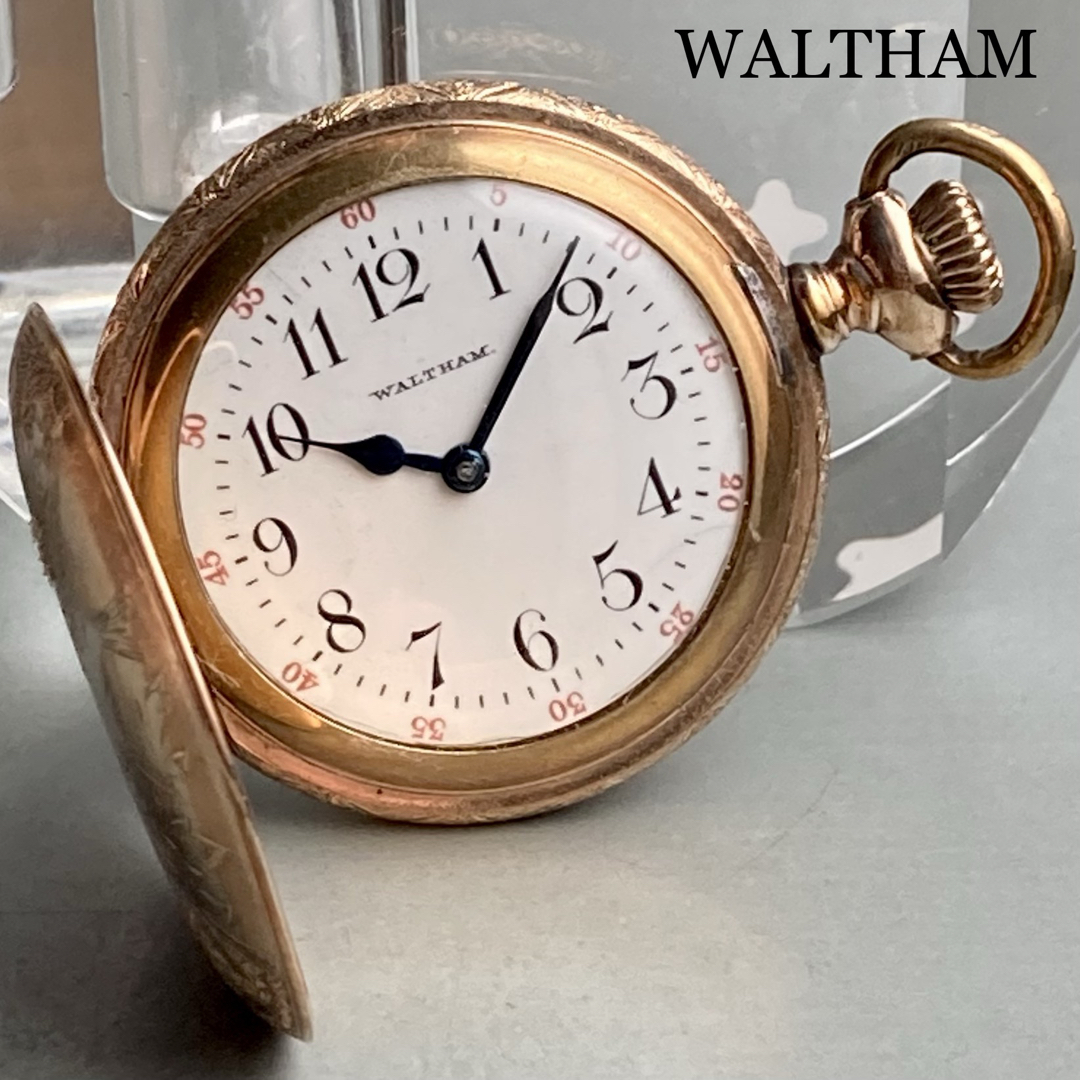 【アンティーク】WALTHAM　ウォルサム　手巻　懐中時計　稼働品