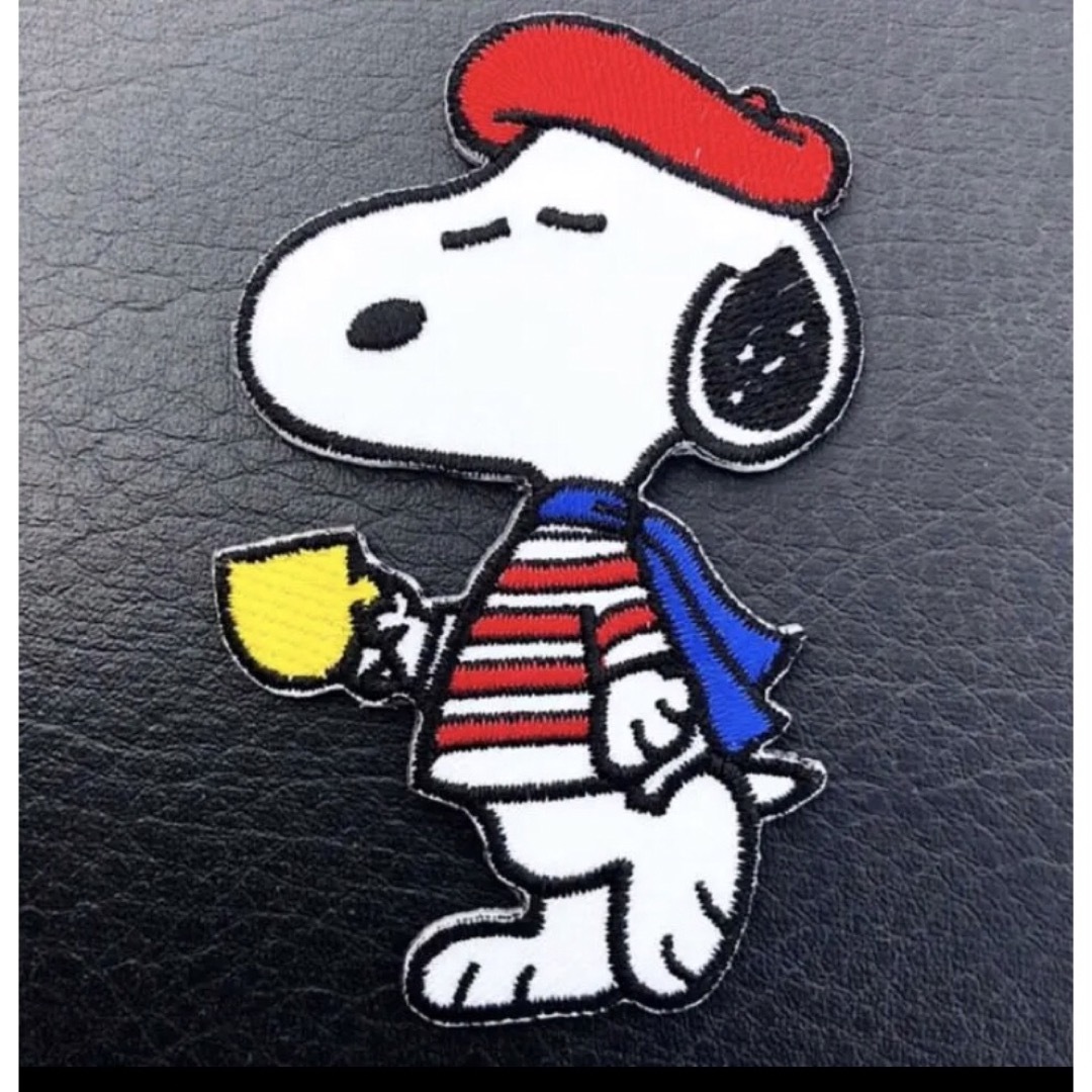 SNOOPY(スヌーピー)の新作◉カフェ■レア❥コーヒー⭐︎ベレー帽✹スヌーピー✌ワッペン　スタバ エンタメ/ホビーのおもちゃ/ぬいぐるみ(キャラクターグッズ)の商品写真