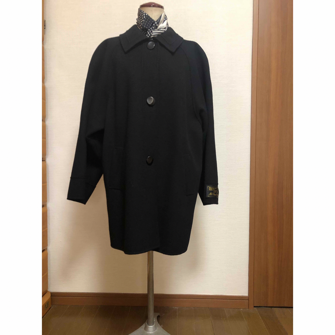 ラムウール ハーフコート　昭和レトロ レディースのジャケット/アウター(ロングコート)の商品写真